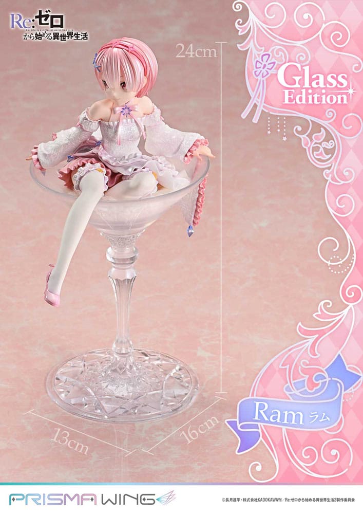 Re:ZERO Starting Life in Another World Prisma Wing PVC Statue 1/7 Ram Glass Edition 24 cm - MangaShop.ro