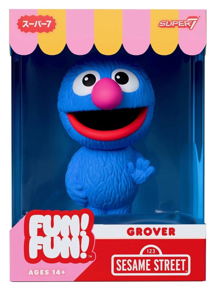 Sesame Street Fun! Fun! Soft Vinyl Figur Wave 01 - Grover 18 cm - MangaShop.ro