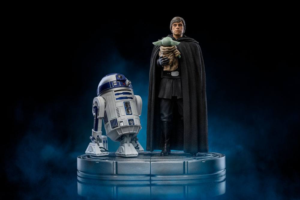 Star Wars The Mandalorian Art Scale Statue 1/10 Luke Skywalker and Grogu 21 cm - MangaShop.ro