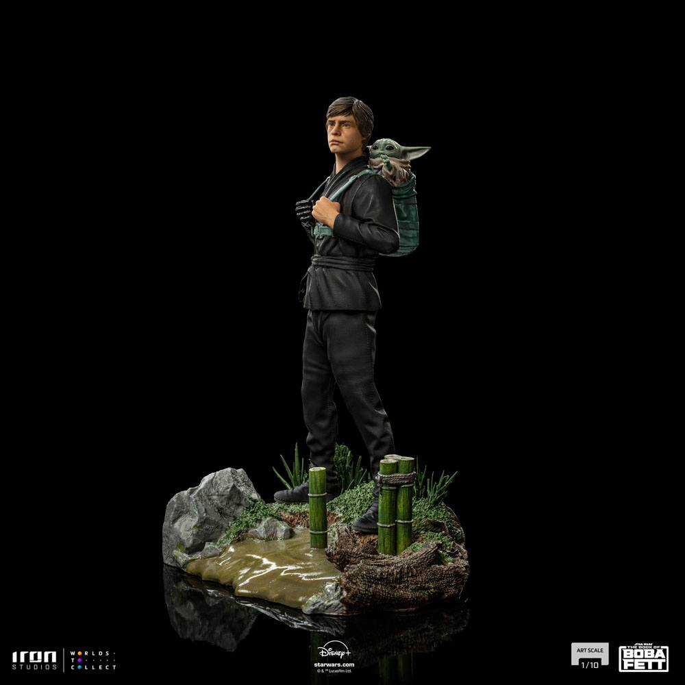 Star Wars Book of Boba Fett Art Scale Statue 1/10 Luke Skywalker & Grogu Training 20 cm - MangaShop.ro