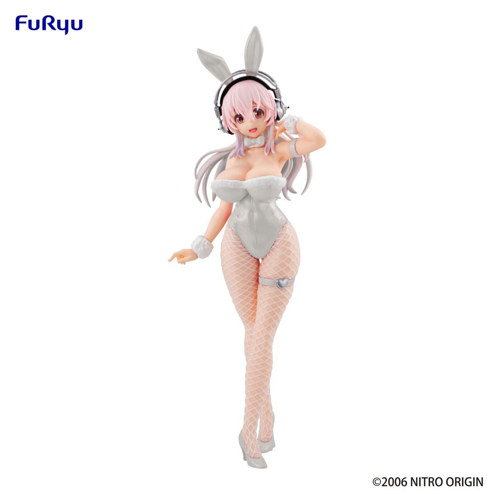 Super Sonico BiCute Bunnies PVC Statue Pearl White Ver. 30 cm - MangaShop.ro