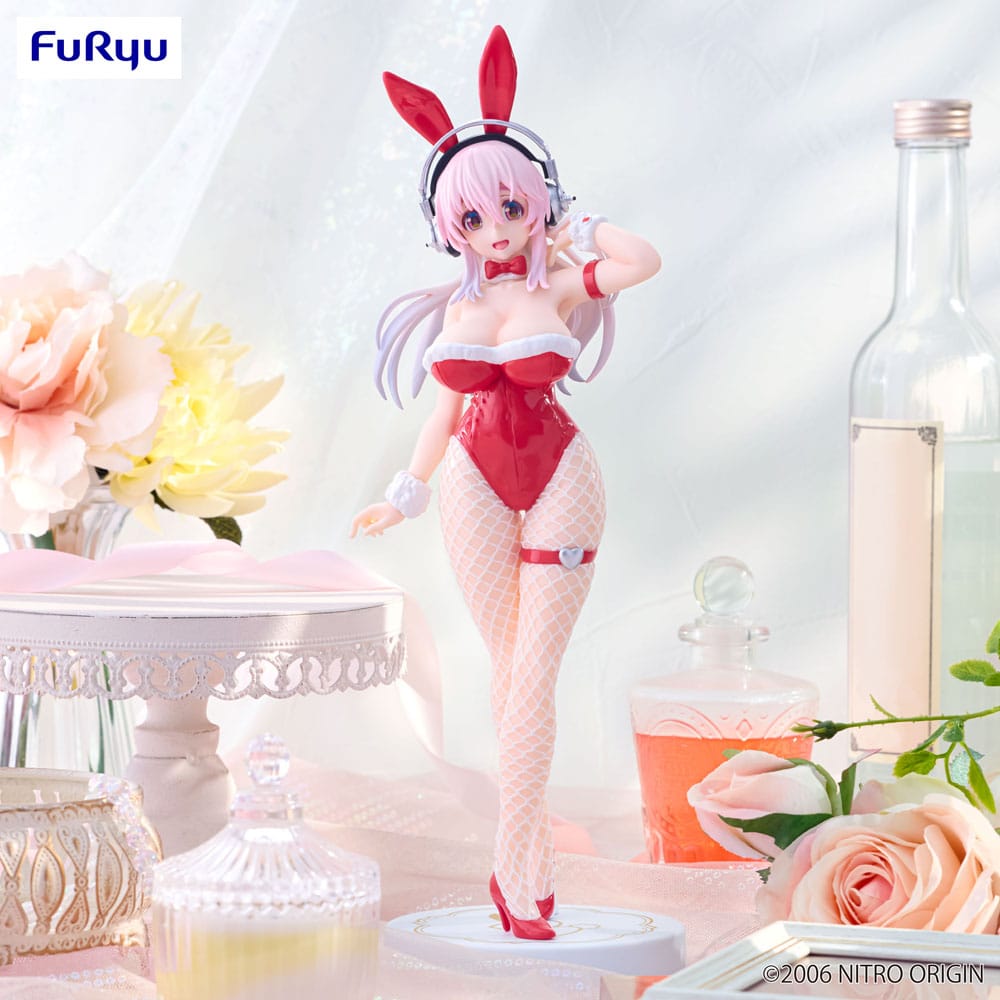 Super Sonico BiCute Bunnies PVC Statue Red Color Ver. 30 cm - MangaShop.ro