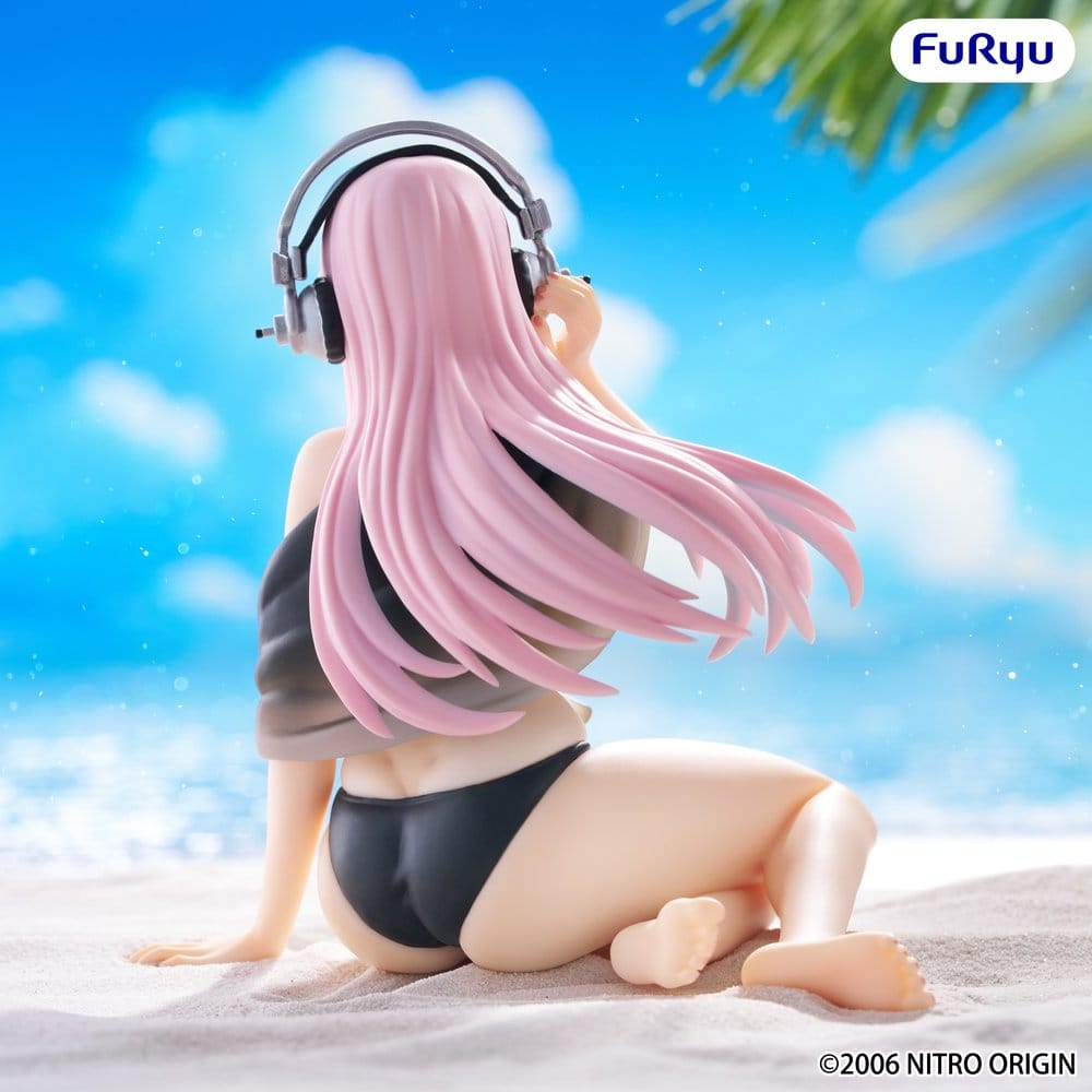 Super Sonico Noodle Stopper PVC Statue Super Sonico Swimsuit Black Color Ver. 10 cm - MangaShop.ro