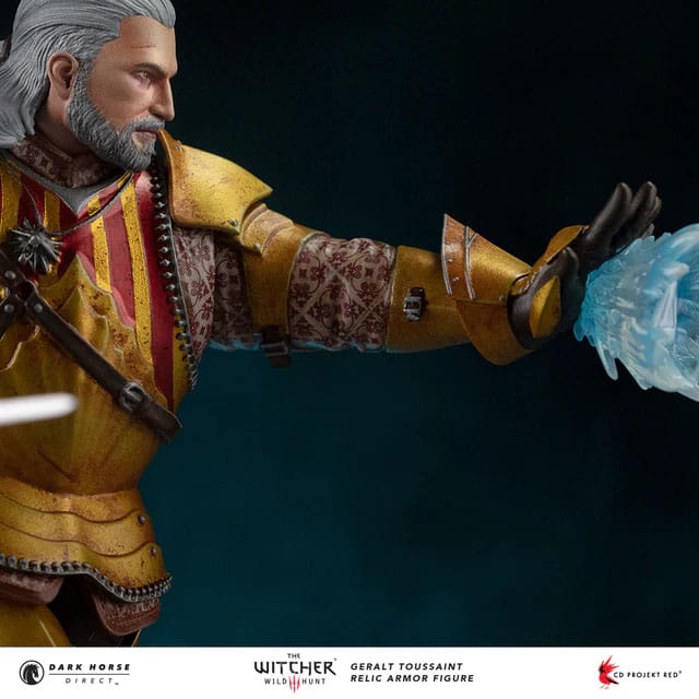 The Witcher 3 PVC Statue Geralt Toussaint Relic Armor 20 cm - MangaShop.ro