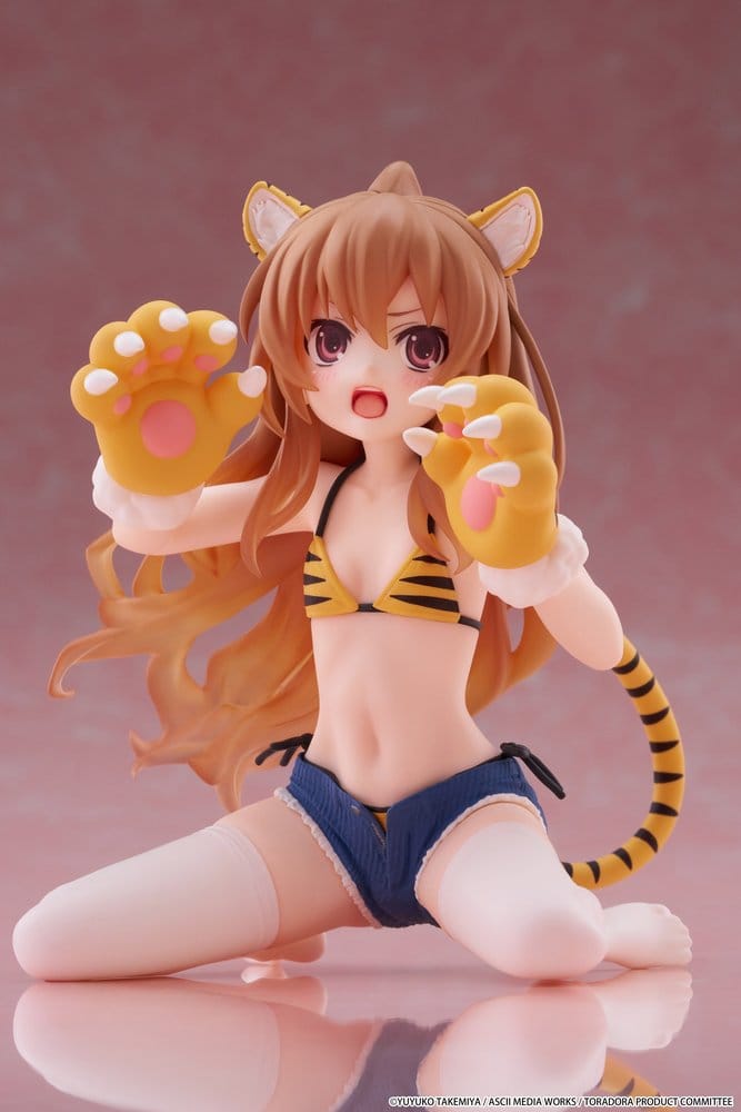 Toradora! Desktop Cute PVC Figure Taiga Aisaka (Tiger Costume Swimwear Ver.) 13 cm - MangaShop.ro