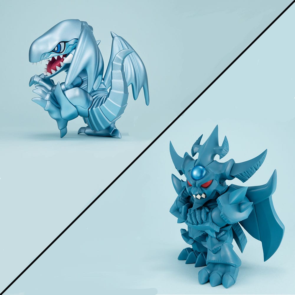 Yu-Gi-Oh! Duel Monsters Megatoon PVC Statue Blue Eyes White Dragon & Obelisk the Tormentor (with gift) - MangaShop.ro