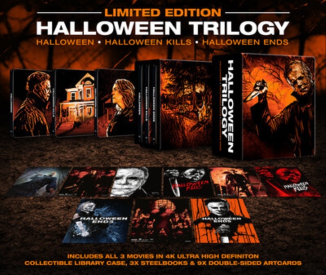 Halloween/Halloween Kills/Halloween Ends  Blu-ray / 4K Ultra HD (Limited Edition Box Set) - MangaShop.ro