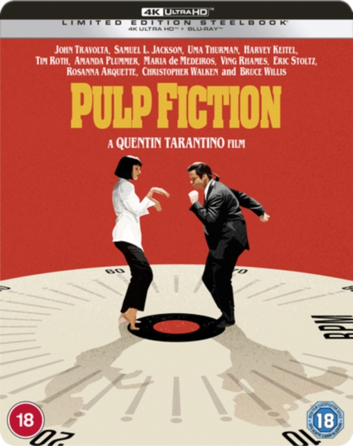 Pulp Fiction 1994 Blu-ray / 4K Ultra HD + Blu-ray (Steelbook) - MangaShop.ro
