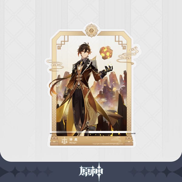 Genshin Impact Acrylic Phone Stand Zhongli 17 cm - MangaShop.ro