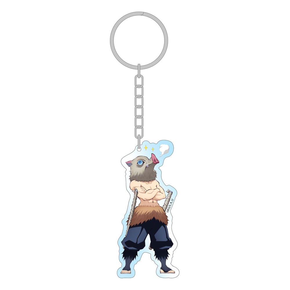 Demon Slayer: Kimetsu no Yaiba Acrylic Keychain Inosuke Holographic 8 cm - MangaShop.ro