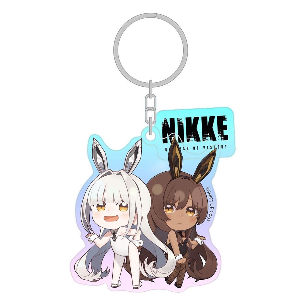 Goddess of Victory: Nikke Acrylic Keychain Blanc & Noir Holographic 7 cm - MangaShop.ro