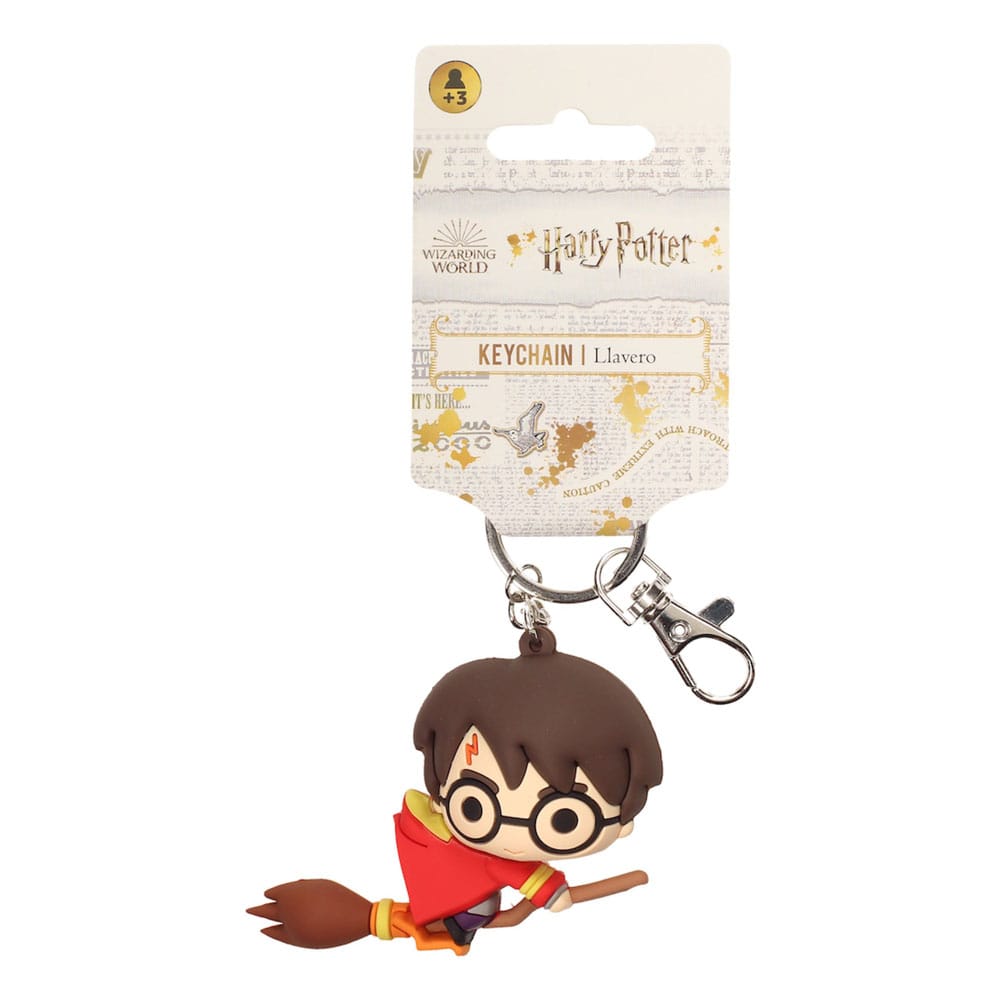 Harry Potter Rubber Keychain Harry Potter & Broomstick 7 cm - MangaShop.ro