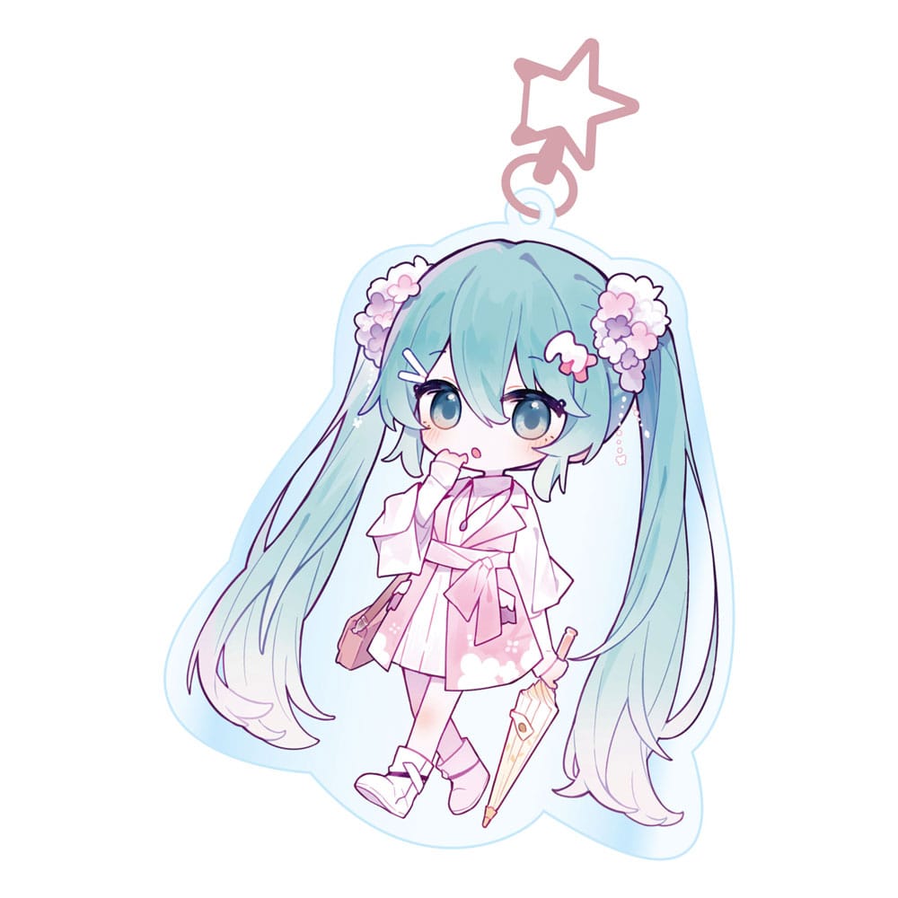 Hatsune Miku Acrylic Keychain Kawaii Summer Time - MangaShop.ro