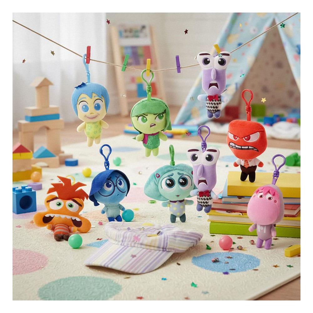 Inside Out Plush Keychains 12 cm Assortment (24) - MangaShop.ro