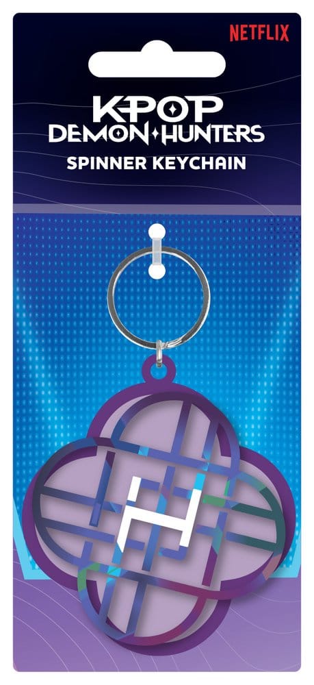 KPop Demon Hunters Metal Keychain Spinner Huntrix - MangaShop.ro
