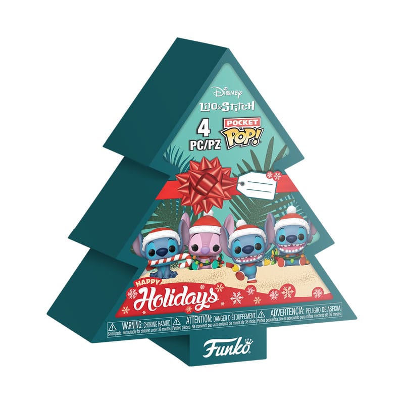 Lilo&Stitch Holiday 2025 Pocket POP! Vinyl Keychains 4-Pack Tree Holiday Box 4 cm - MangaShop.ro