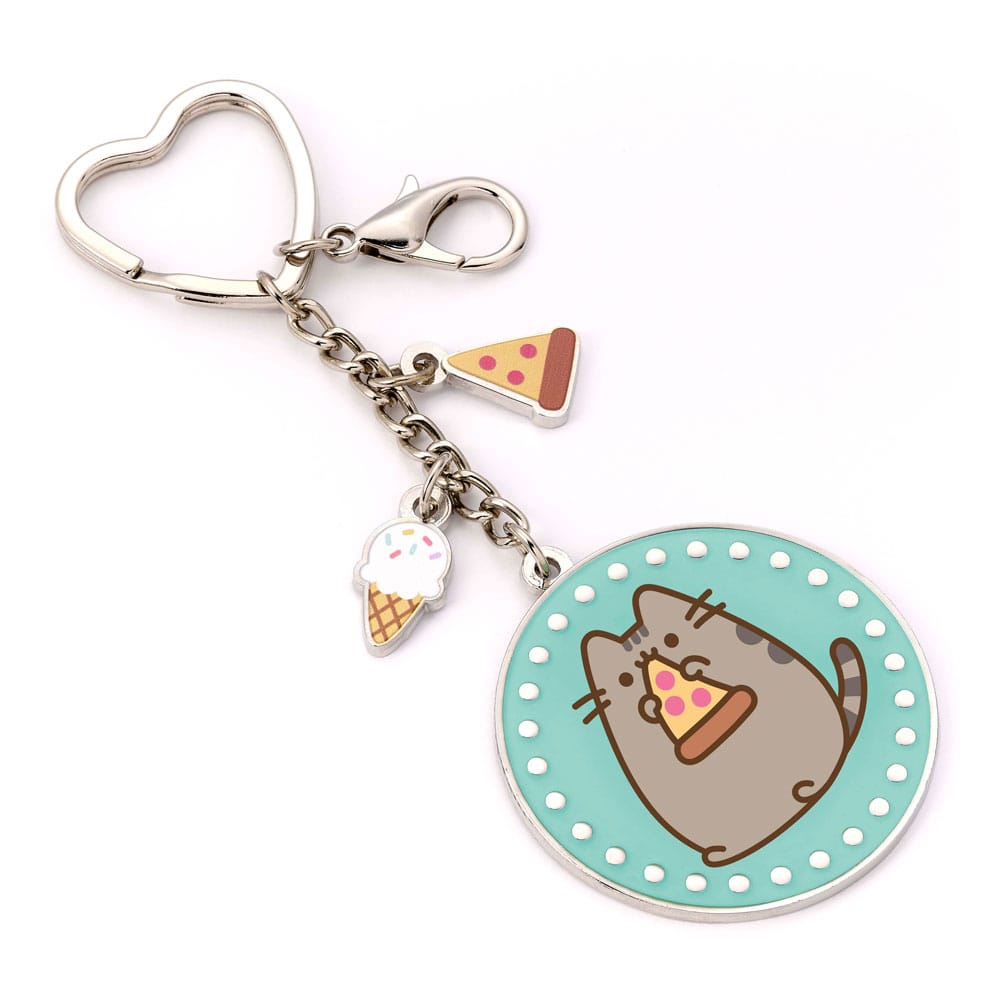 Pusheen Keychain Blue Pizza - MangaShop.ro