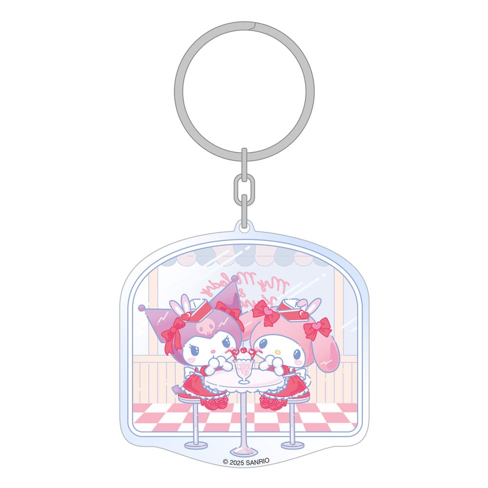 Sanrio Acrylic Keychain Hello Kitty & Friends American Diner 6 cm - MangaShop.ro
