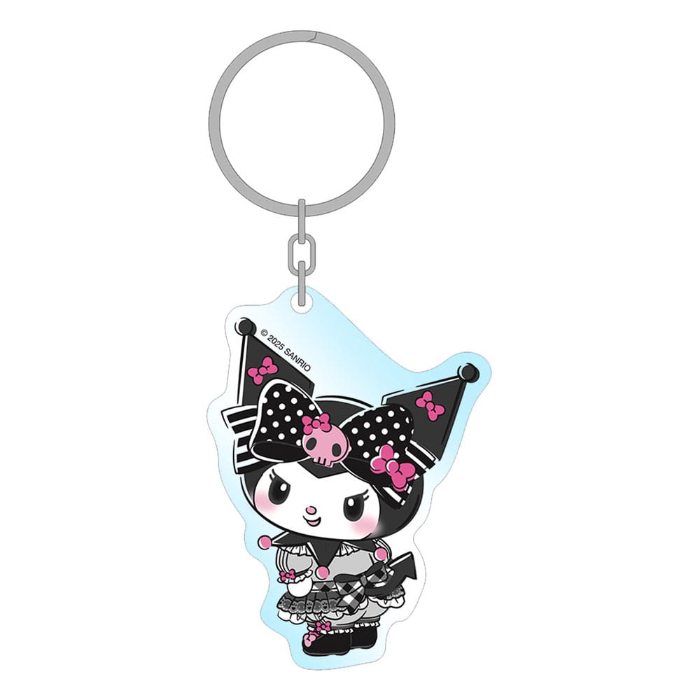 Sanrio Pink Black Party Series Acrylic Keychain Kuromi 7 cm - MangaShop.ro