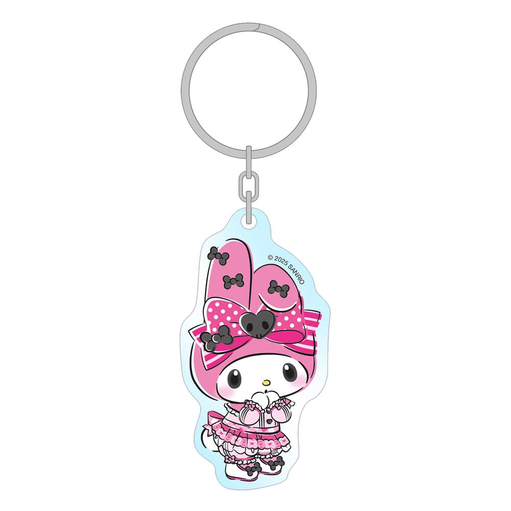 Sanrio Pink Black Party Series Acrylic Keychain My Melody 7 cm - MangaShop.ro