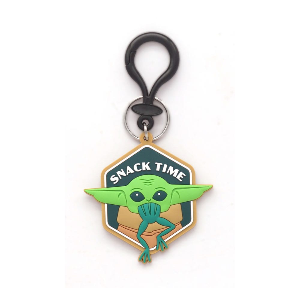 Star Wars Soft Touch PVC Bag Clip Baby Yoda Snack Time - MangaShop.ro