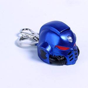 Warhammer 40K Metal Keychain Space Marine Primaris Helmet Ultramarine - MangaShop.ro