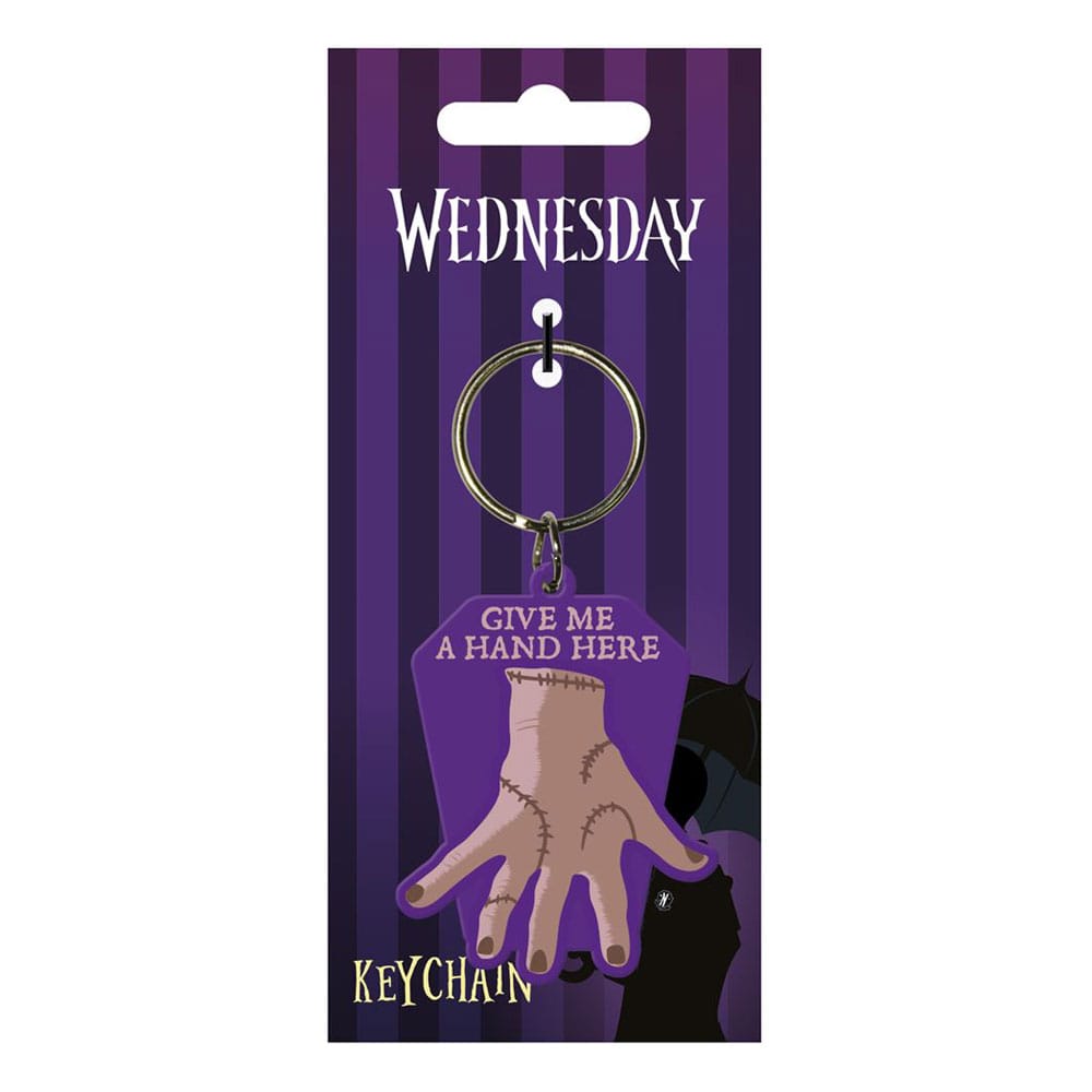 Wednesday Rubber Keychain Give Me A Hand - MangaShop.ro