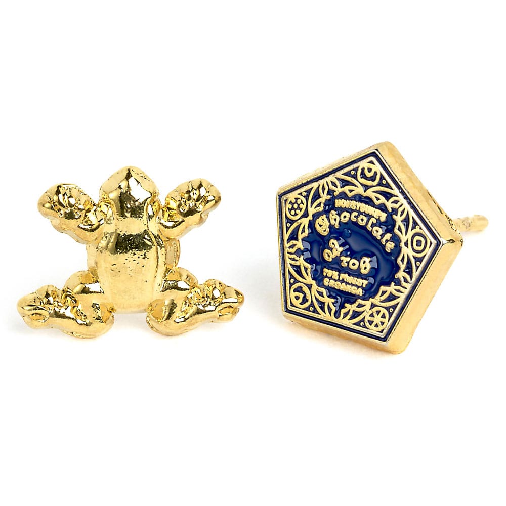 Harry Potter Earrings Chocolate Frog & Box (Gold plated) - MangaShop.ro