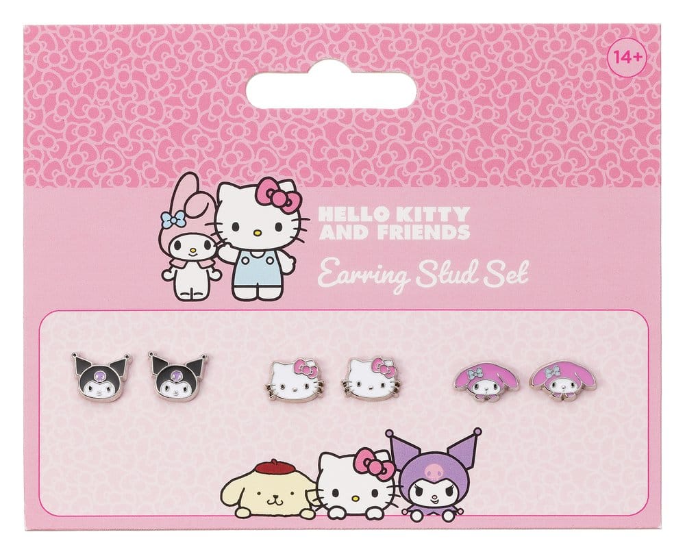 Sanrio Stud Earring Set Hello Kitty, Kuromi and My Melody - MangaShop.ro