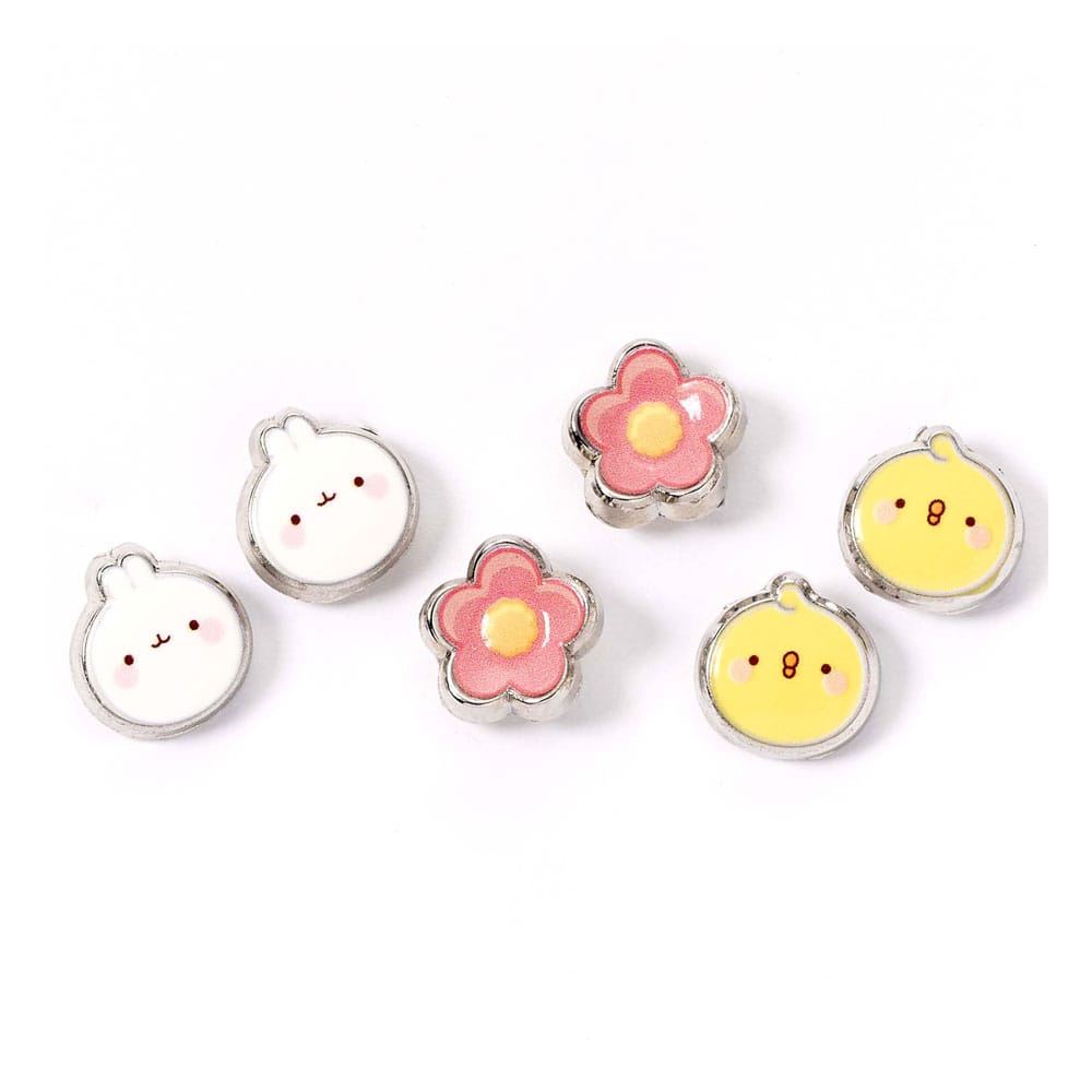 Molang Stud Earrings 3-pack Molang and Piu Piu - MangaShop.ro