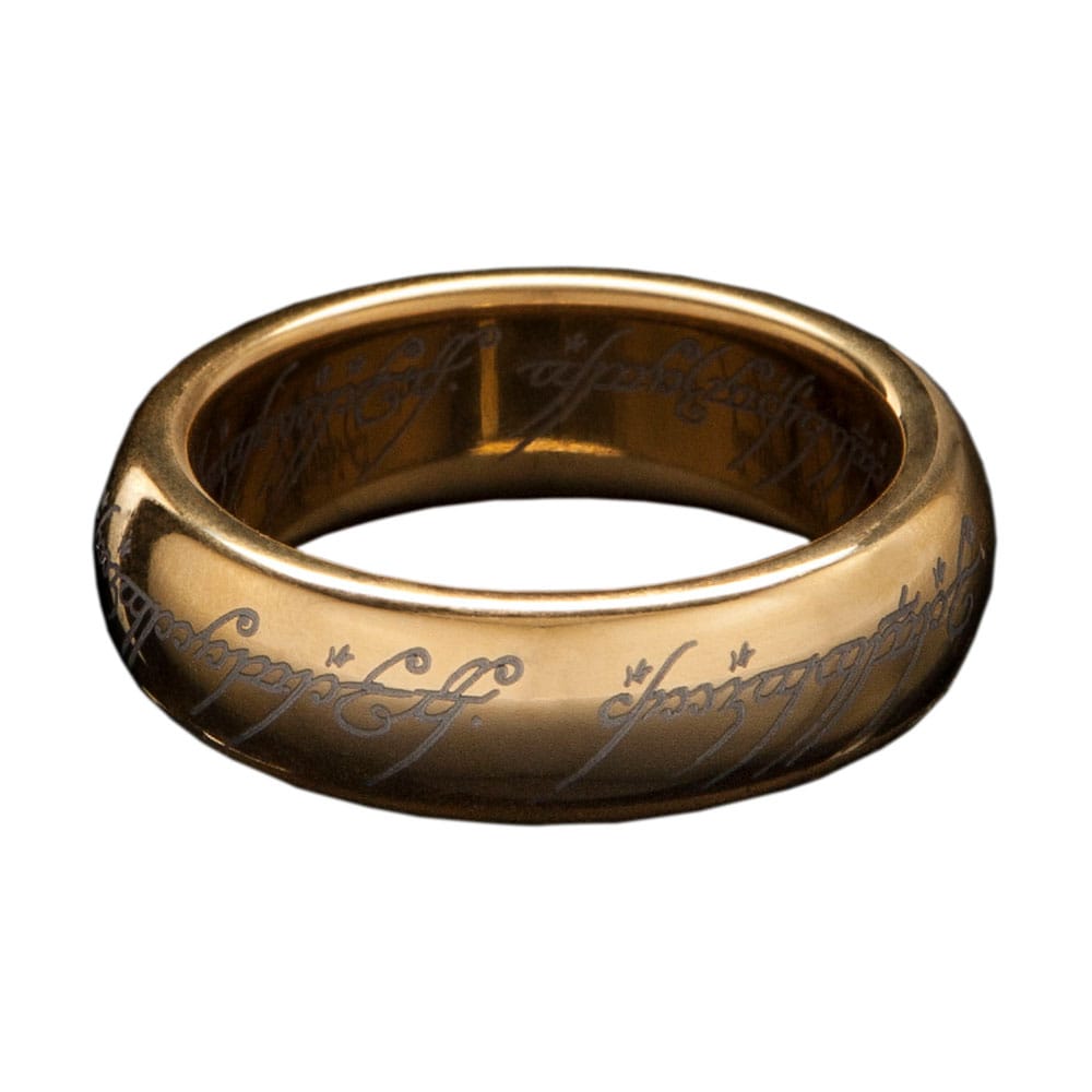 Lord of the Rings Tungsten Ring The One Ring (gold plated) Size 12 - MangaShop.ro