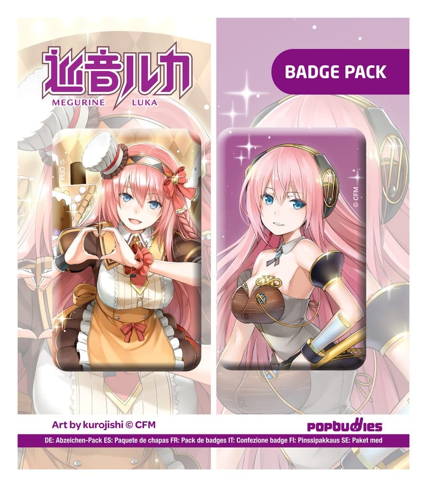 Vocaloid Button 2-Pack Megurine Luka (Art by kurojish) - MangaShop.ro