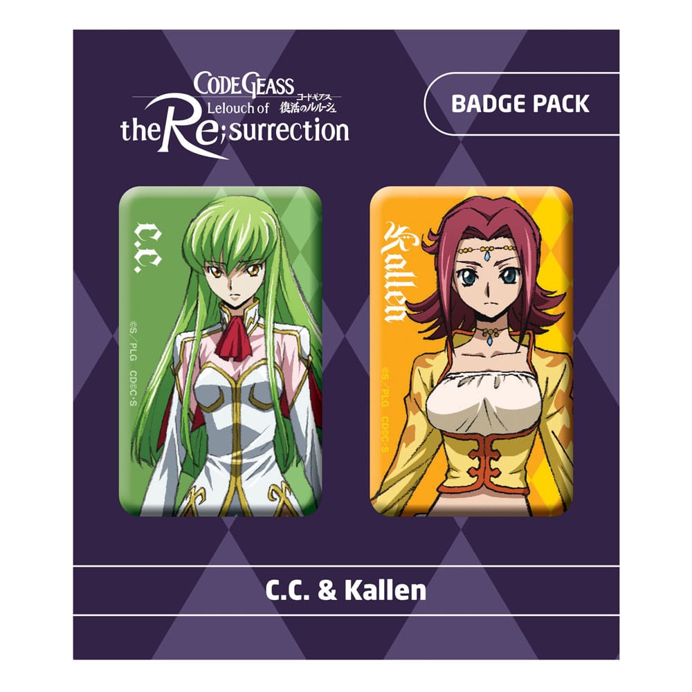 Code Geass Lelouch of the Re:surrection Pin Badges 2-Pack C.C. & Kallen - MangaShop.ro