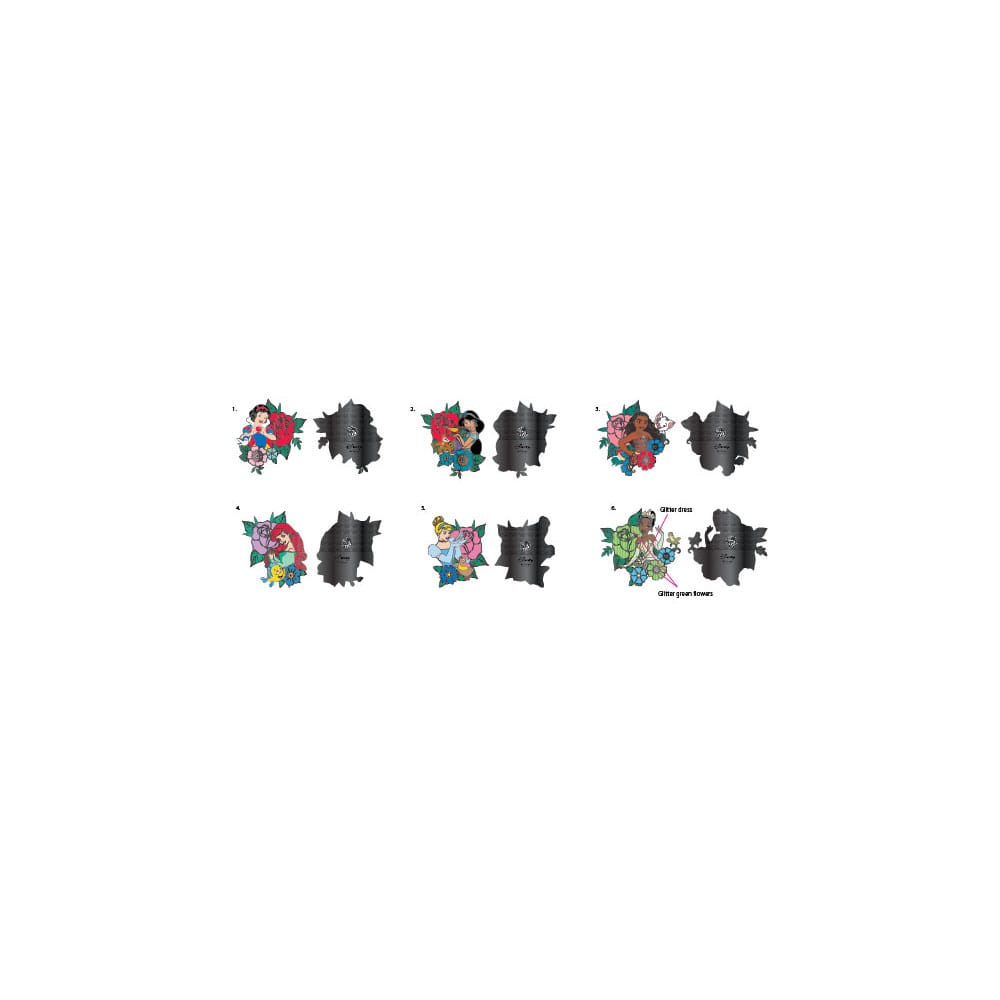 Disney Loungefly POP! Enamel Pins Princess Tattoo 3 cm Assortment (12) - MangaShop.ro