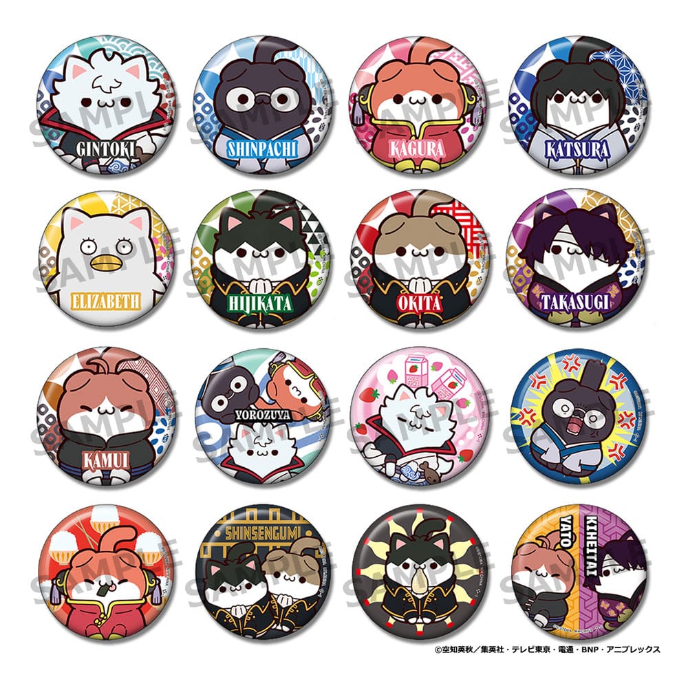 Gintama Mega Cat Project Nyantama! Pins 3 cm Blind Box Assortment (16) - MangaShop.ro