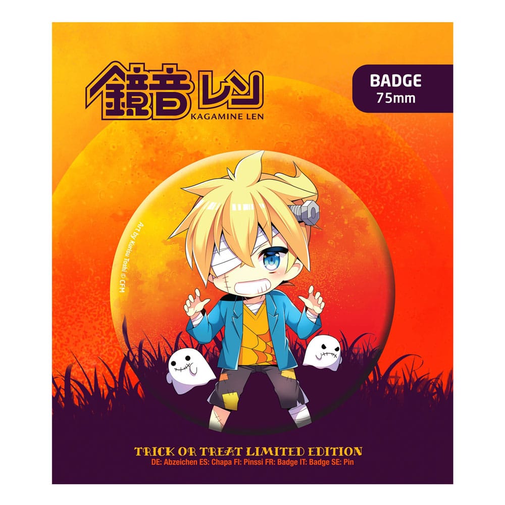 Hatsune Miku Pin Badge Halloween Limited Edition Kagamine Len - MangaShop.ro