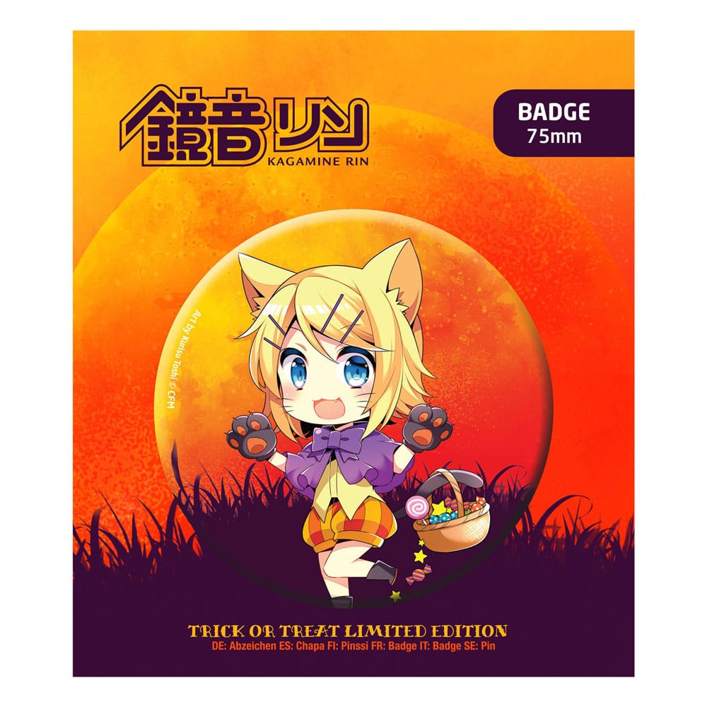 Hatsune Miku Pin Badge Halloween Limited Edition Kagamine Rin - MangaShop.ro