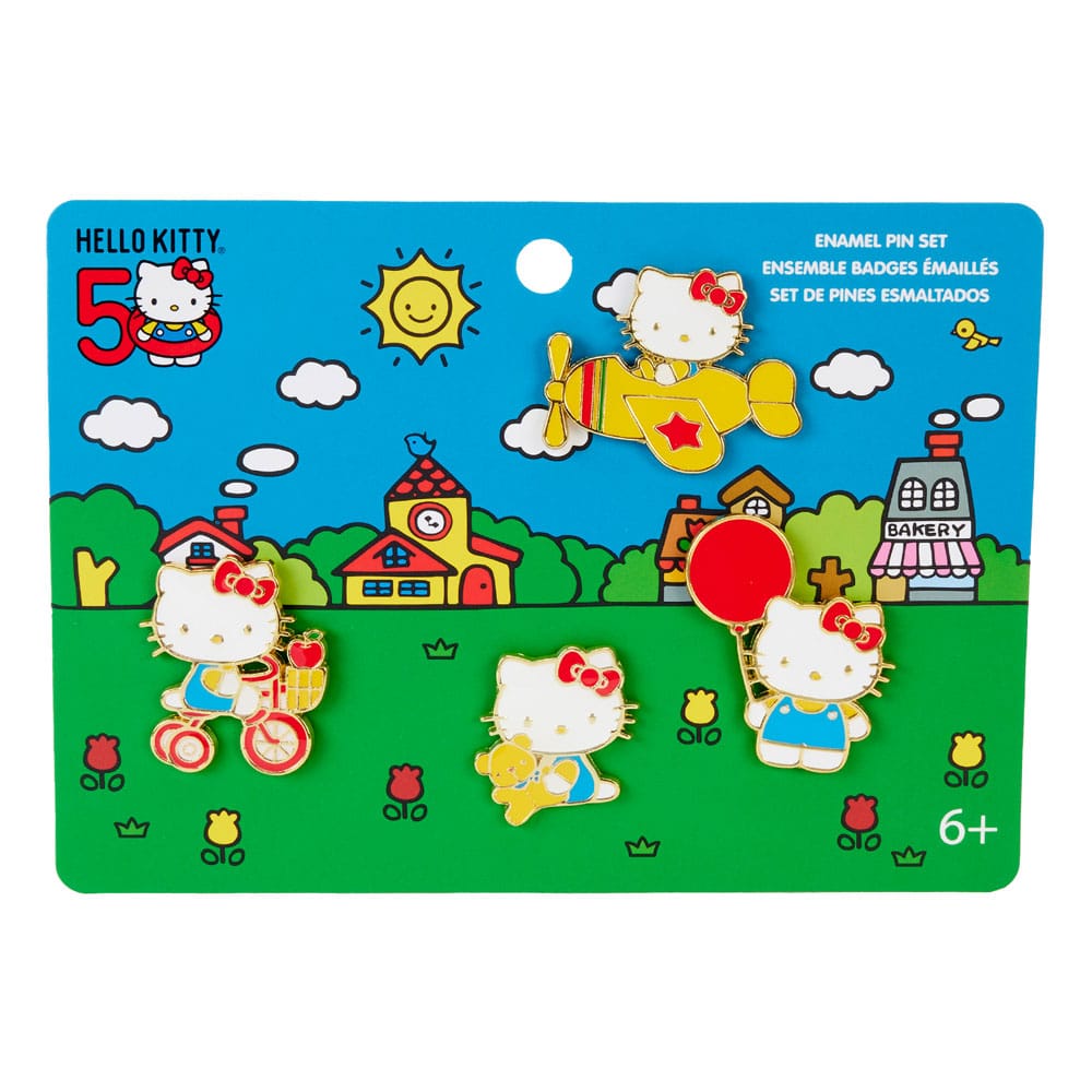 Hello Kitty by Loungefly Enamel Pins 4-Set 50th Anniversary 3 cm - MangaShop.ro