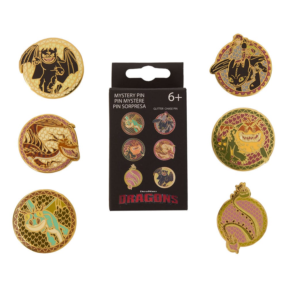 Dreamworks by Loungefly Enamel Pins Blind Box How to Train your Dragon Assortment (12) - MangaShop.ro