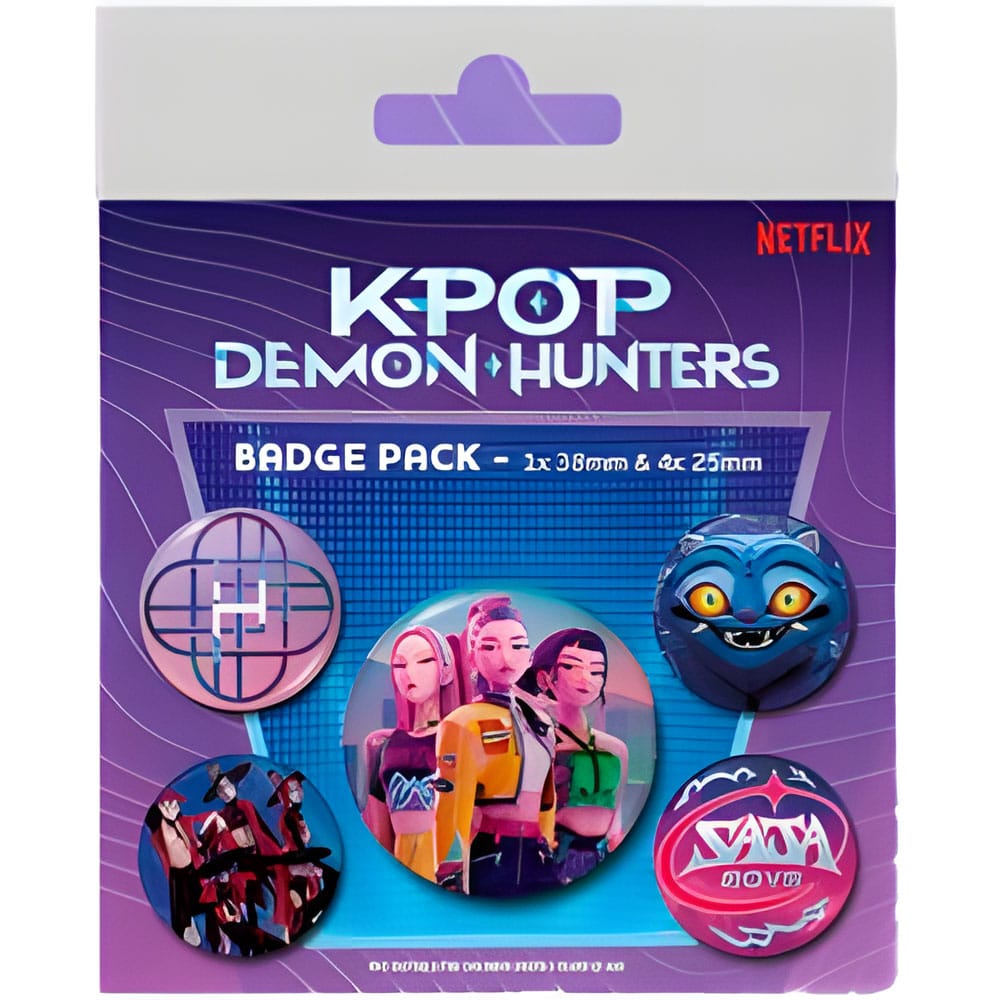 KPop Demon Hunters Pin-Back Buttons 5-Pack - MangaShop.ro