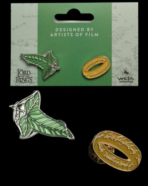 Lord of the Rings Collectors Pins 2-Pack Elfen Leaf & One Ring - MangaShop.ro