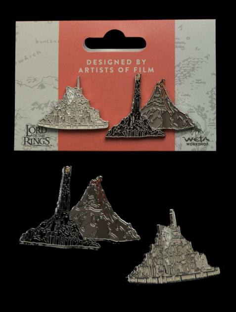 Lord of the Rings Collectors Pins 2-Pack Minas Tirith & Mt. Doom - MangaShop.ro