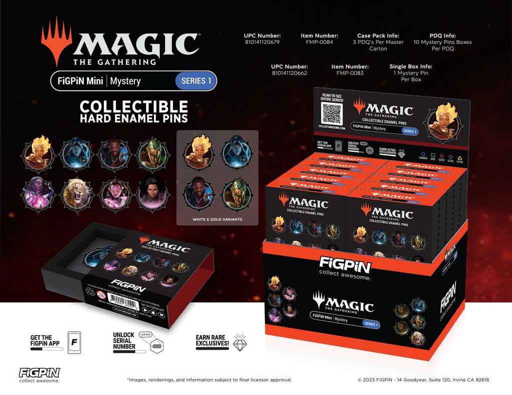 Magic the Gathering: Series 1 Blind Box Enamel Pin - 10 Piece CDU - MangaShop.ro