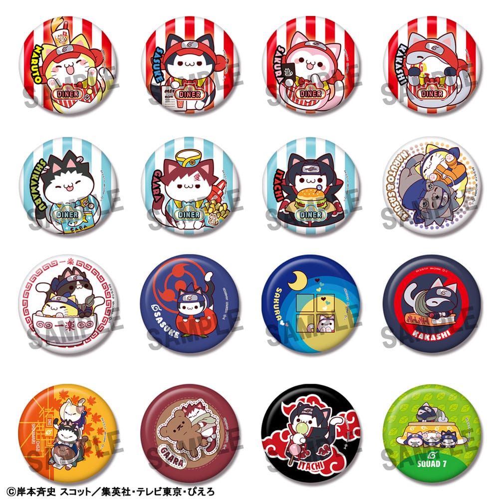 Naruto Mega Cat Project Nyaruto! Enamel Pin 5 cm Assortment (16) - MangaShop.ro