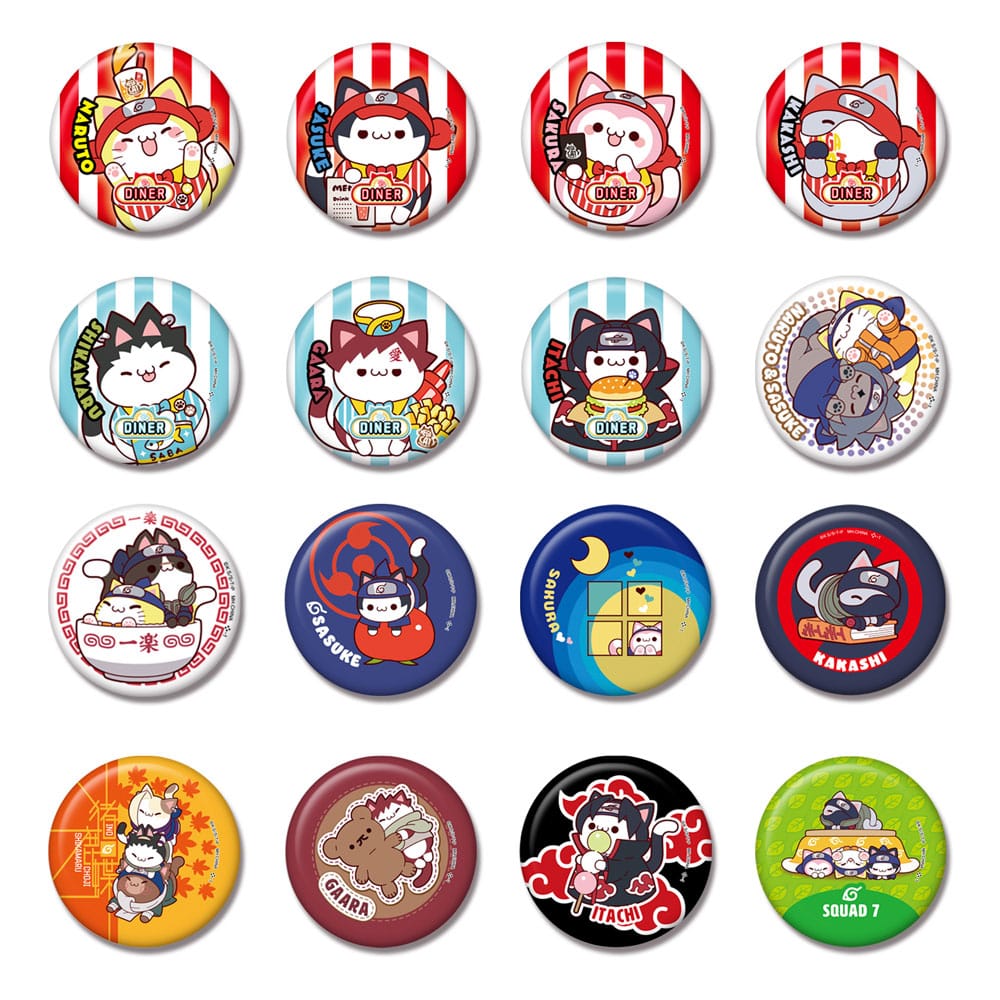 Naruto Mega Cat Project Nyaruto! Enamel Pins 5 cm Assortment (16) - MangaShop.ro
