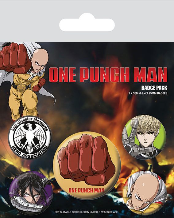 One Punch Man Pin Badges 5-Pack Destructive - MangaShop.ro
