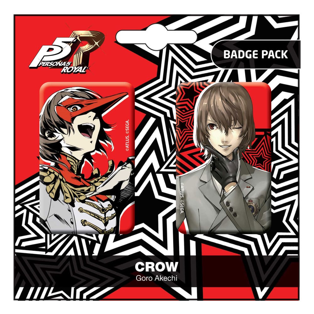 Persona 5 Royal Pin Badges 2-Pack Crow / Goro Akechi - MangaShop.ro