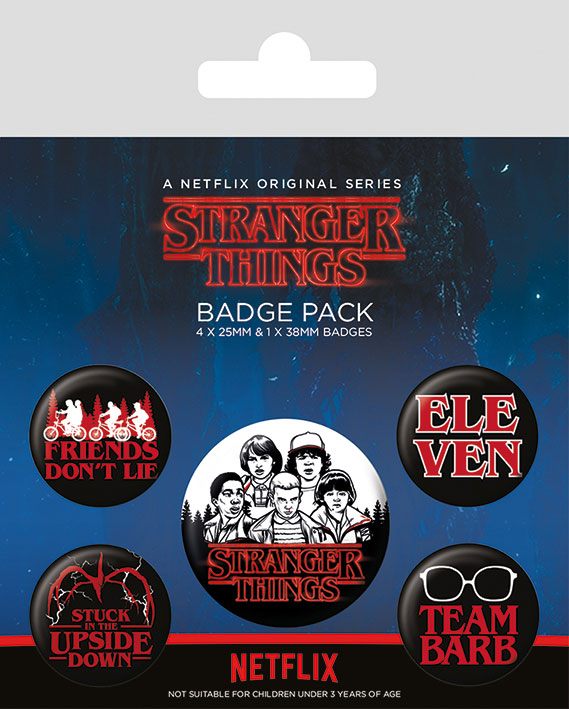 Stranger Things Pin-Back Buttons 5-Pack Characters - MangaShop.ro