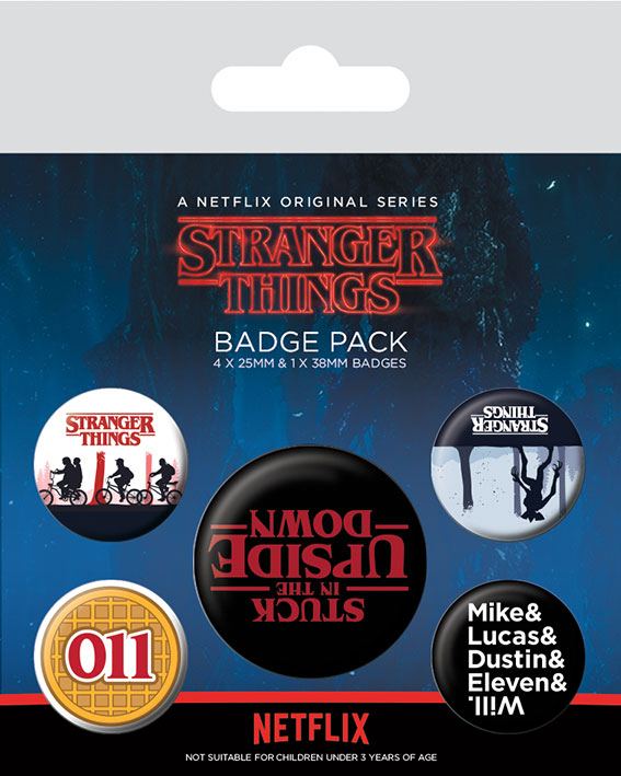 Stranger Things Pin Badges 5-Pack Upside Down - MangaShop.ro