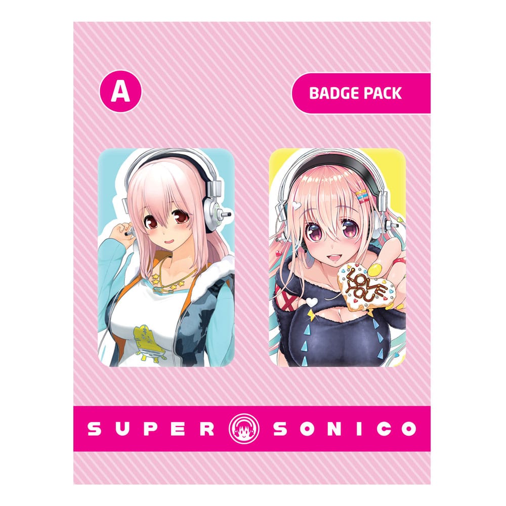 Super Sonico Pin Badges 2-Pack Set A - MangaShop.ro